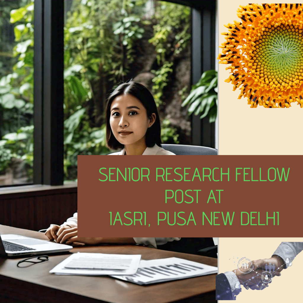 Senior Research Fellow Post at IASRI, Pusa New Delhi